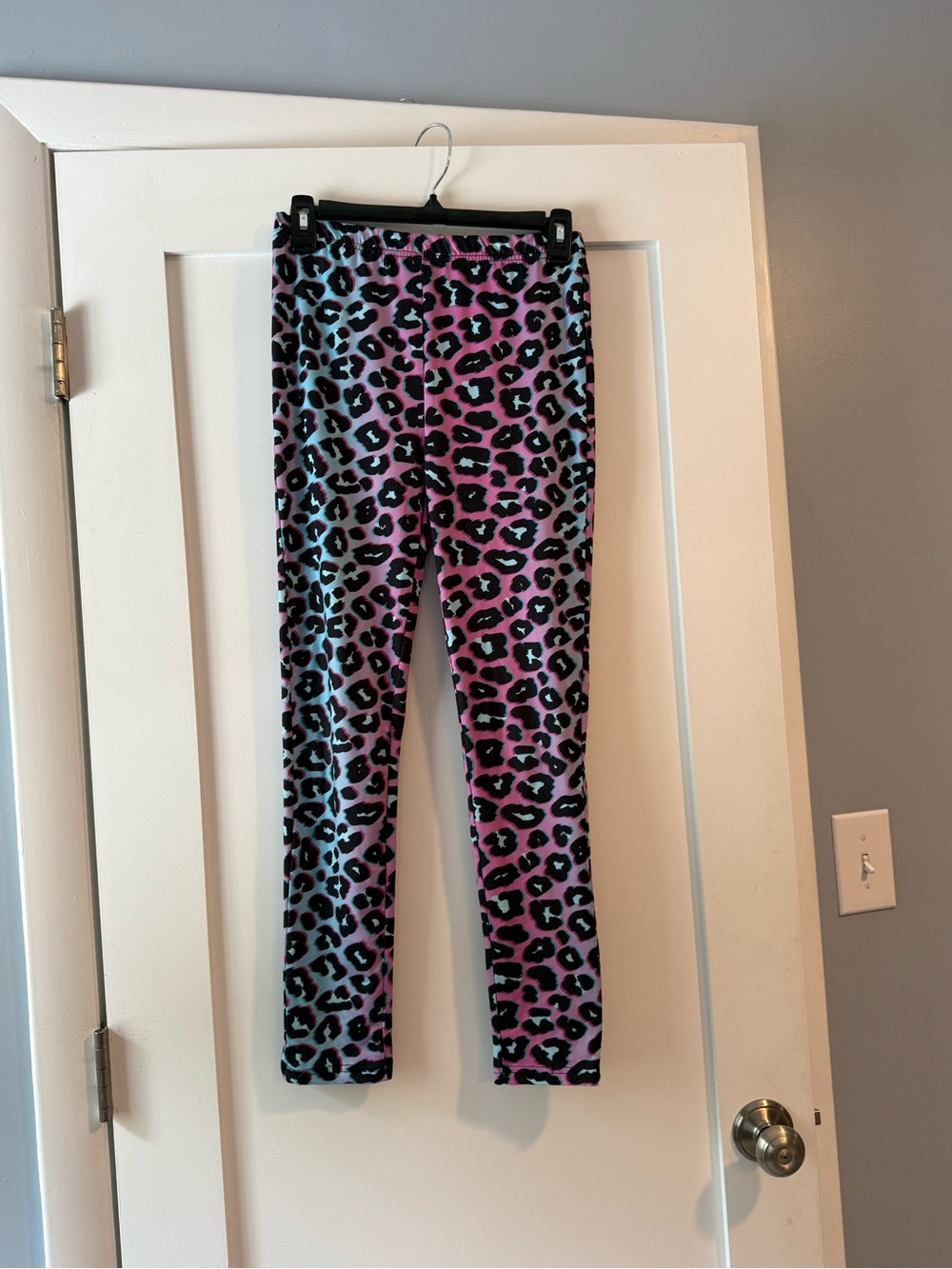 PatPat Pink and Blue Leopard-Print Girls' Leggings